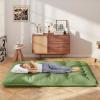 imageGiantex Japanese Floor Mattress 4 Inch Futon Mattress wWashable Cover ampamp Storage Bag Foldable Roll up Mattress Tatami Mat Portable Sleeping Pad for Camping Dormitory Kids Floor Lounger Bed FullGreen