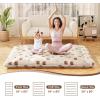 imageGiantex Japanese Floor Mattress 4 Inch Futon Mattress wWashable Cover ampamp Storage Bag Foldable Roll up Mattress Tatami Mat Portable Sleeping Pad for Camping Dormitory Kids Floor Lounger Bed FullBrown Bear