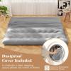 imageGiantex Japanese Floor Mattress 4 Inch Futon Mattress wWashable Cover ampamp Storage Bag Foldable Roll up Mattress Tatami Mat Portable Sleeping Pad for Camping Dormitory Kids Floor Lounger Bed FullGrey
