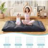imageGiantex Japanese Floor Mattress 4 Inch Futon Mattress wWashable Cover ampamp Storage Bag Foldable Roll up Mattress Tatami Mat Portable Sleeping Pad for Camping Dormitory Kids Floor Lounger Bed FullBlack