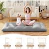 imageGiantex Japanese Floor Mattress 4 Inch Futon Mattress wWashable Cover ampamp Storage Bag Foldable Roll up Mattress Tatami Mat Portable Sleeping Pad for Camping Dormitory Kids Floor Lounger Bed FullGrey