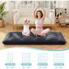 imageGiantex Japanese Floor Mattress 4 Inch Futon Mattress wWashable Cover ampamp Storage Bag Foldable Roll up Mattress Tatami Mat Portable Sleeping Pad for Camping Dormitory Kids Floor Lounger Bed FullBlack