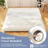 imageGiantex Japanese Floor Mattress 4 Inch Futon Mattress wWashable Cover ampamp Storage Bag Foldable Roll up Mattress Tatami Mat Portable Sleeping Pad for Camping Dormitory Kids Floor Lounger Bed FullBeige