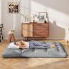 imageGiantex Japanese Floor Mattress 4 Inch Futon Mattress wWashable Cover ampamp Storage Bag Foldable Roll up Mattress Tatami Mat Portable Sleeping Pad for Camping Dormitory Kids Floor Lounger Bed FullGrey
