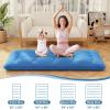 imageGiantex Japanese Floor Mattress 4 Inch Futon Mattress wWashable Cover ampamp Storage Bag Foldable Roll up Mattress Tatami Mat Portable Sleeping Pad for Camping Dormitory Kids Floor Lounger Bed FullNavy