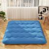 imageGiantex Japanese Floor Mattress 4 Inch Futon Mattress wWashable Cover ampamp Storage Bag Foldable Roll up Mattress Tatami Mat Portable Sleeping Pad for Camping Dormitory Kids Floor Lounger Bed FullNavy
