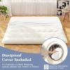 imageGiantex Japanese Floor Mattress 4 Inch Futon Mattress wWashable Cover ampamp Storage Bag Foldable Roll up Mattress Tatami Mat Portable Sleeping Pad for Camping Dormitory Kids Floor Lounger Bed FullBeige