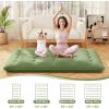 imageGiantex Japanese Floor Mattress 4 Inch Futon Mattress wWashable Cover ampamp Storage Bag Foldable Roll up Mattress Tatami Mat Portable Sleeping Pad for Camping Dormitory Kids Floor Lounger Bed FullGreen