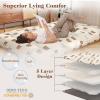 imageGiantex Japanese Floor Mattress 4 Inch Futon Mattress wWashable Cover ampamp Storage Bag Foldable Roll up Mattress Tatami Mat Portable Sleeping Pad for Camping Dormitory Kids Floor Lounger Bed FullBrown Bear