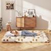 imageGiantex Japanese Floor Mattress 4 Inch Futon Mattress wWashable Cover ampamp Storage Bag Foldable Roll up Mattress Tatami Mat Portable Sleeping Pad for Camping Dormitory Kids Floor Lounger Bed FullBrown Bear