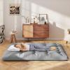 imageGiantex Japanese Floor Mattress 4 Inch Futon Mattress wWashable Cover ampamp Storage Bag Foldable Roll up Mattress Tatami Mat Portable Sleeping Pad for Camping Dormitory Kids Floor Lounger Bed FullGrey