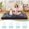 imageGiantex Japanese Floor Mattress 4 Inch Futon Mattress wWashable Cover ampamp Storage Bag Foldable Roll up Mattress Tatami Mat Portable Sleeping Pad for Camping Dormitory Kids Floor Lounger Bed FullBlack