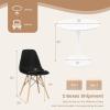 imageGiantex Kitchen Table Chairs Set of 4  Dinette Table Set with 32 Round Table and Dining Chairs Modern Breakfast Nook Table Set for Small Spaces Apartments 5Piece Dining Table Set BlackBlackwhite