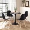 imageGiantex Kitchen Table Chairs Set of 4  Dinette Table Set with 32 Round Table and Dining Chairs Modern Breakfast Nook Table Set for Small Spaces Apartments 5Piece Dining Table Set BlackBlack