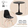 imageGiantex Kitchen Table Chairs Set of 4  Dinette Table Set with 32 Round Table and Dining Chairs Modern Breakfast Nook Table Set for Small Spaces Apartments 5Piece Dining Table Set BlackBlack