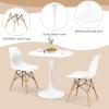 imageGiantex Kitchen Table Chairs Set of 4  Dinette Table Set with 32 Round Table and Dining Chairs Modern Breakfast Nook Table Set for Small Spaces Apartments 5Piece Dining Table Set BlackWhite