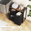 imageGiantex Laundry Hamper with Shelf Laundry Basket Organizer with 3 PullOut Removable Bags Top Storage Shelf Metal Frame Laundry Sorter 3 Section for Laundry Room Bathroom Rustic Brown ampamp Black