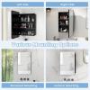 imageGiantex Medicine Cabinet Mirror 20x30 Bathroom Cabinet with Beveled Mirror Adjustable Shelves Rounded Rectangle Frame 2 Installation Method Recessed Wall Cabinet Wall Mount Cabinet Matt Black