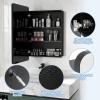 imageGiantex Medicine Cabinet Mirror 20x30 Bathroom Cabinet with Beveled Mirror Adjustable Shelves Rounded Rectangle Frame 2 Installation Method Recessed Wall Cabinet Wall Mount Cabinet Matt Black