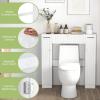 imageGiantex Over The Toilet Storage Cabinet with 2 Doors and Adjustable Shelves SpaceSaving Rack Bathroom Shelf with Paper Holder Freestanding Bathroom Storage Over The Toilet for Small Space White8x35x39