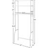 imageGiantex OverTheToilet Storage Space Saver Bathroom Metal Spacesaver Rack with 2 Tier Rack Hooks and Adjustable Feet Multifunctional Toilet SpaceSaving Storage