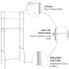 imageGiantex OverTheToilet Storage Space Saver Bathroom Metal Spacesaver Rack with 2 Tier Rack Hooks and Adjustable Feet Multifunctional Toilet SpaceSaving Storage