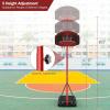 imageGiantex Portable Basketball Hoop Adjustable Height 6585 FT Backboard System Stand with 2 Wheels Fillable Base WeatherResistant Nylon Net Basketball Goal Indoor Outdoor for Kids Youth