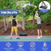 imageGiantex Portable Basketball Hoop Outdoor  4910 FT Quickly Height Adjustable Basketball Goal System w 44 Inch Shatterproof Backboard Basketball Hoop Indoor for Adults Backyard Driveway Pool