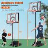 imageGiantex Portable Basketball Hoop Outdoor  7410 FT Height Adjustable Basketball Goal System w 44 Inch Shatterproof PC Backboard Fillable Base Basketball Hoop Indoor for Adults Backyard Driveway