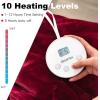 imageGiantex Queen Size Flannel Heated Blanket w 10 Heating Levels 12H Auto Off ETL Certified ampamp Machine Washable Thermal Blanket for Bed Couch Red