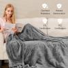 imageGiantex Queen Size Flannel Heating Blanket w 10 Heating Levels 12H Auto Off ETL Certified ampamp Machine Washable 84quot x 90quot Thermal Blanket for Bed Couch Gray