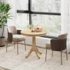 imageGiantex Round Dining Table for 24 People 32quot D X 30quot H Wooden Kitchen Table with Spacious Tabletop Pedestal Base Leisure End Tables for Bar Kitchen Dining Room Restaurant NaturalNatural