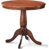 imageGiantex Round Dining Table for 24 People 32quot D X 30quot H Wooden Kitchen Table with Spacious Tabletop Pedestal Base Leisure End Tables for Bar Kitchen Dining Room Restaurant NaturalWalnut