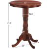 imageGiantex Round Dining Table for 24 People 32quot D X 30quot H Wooden Kitchen Table with Spacious Tabletop Pedestal Base Leisure End Tables for Bar Kitchen Dining Room Restaurant NaturalWalnut
