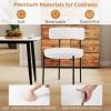 imageGiantex Sherpa Dining Chairs Set of 4 Upholstered Round Kitchen Chairs with Curved Backrest ampamp Metal Legs Modern Armless Side Chairs White Boucle Accent Chairs for Dining Room Living Room2 Count Pack of 4