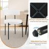 imageGiantex Sherpa Dining Chairs Set of 4 Upholstered Round Kitchen Chairs with Curved Backrest ampamp Metal Legs Modern Armless Side Chairs White Boucle Accent Chairs for Dining Room Living Room2 Count Pack of 4