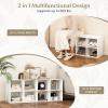 imageGiantex Shoe Bench 8 Cubes 40quot Entryway Bench with Storage 8Cubby Shoe Rack Shoe Organizer Storage Cabinet for Entryway Hallway Mudroom Living Room Bedroom Support up to 500 lbs WhiteWhite