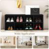 imageGiantex Shoe Bench 8 Cubes 40quot Entryway Bench with Storage 8Cubby Shoe Rack Shoe Organizer Storage Cabinet for Entryway Hallway Mudroom Living Room Bedroom Support up to 500 lbs WhiteBlack
