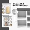 imageGiantex Shoe Storage Bench with Cushion Entryway Shoe Rack Bench Adjustable Shelves 10Cubbies Shoe Organizer Bench for Entryway Living Room Bedroom Hallway Closet Mudroom GreyWhite