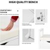 imageGiantex Shoe Storage Bench with Cushion Entryway Storage Benches End of Bed Bench for Bedroom Wood Shoe Bench with Seat 34quot L15quot W19quot H BlackWhite