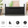 imageGiantex Shoe Storage Bench with Cushion Entryway Storage Benches End of Bed Bench for Bedroom Wood Shoe Bench with Seat 34quot L15quot W19quot H BlackBlack