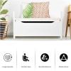 imageGiantex Shoe Storage Bench with Cushion Entryway Storage Benches End of Bed Bench for Bedroom Wood Shoe Bench with Seat 34quot L15quot W19quot H BlackWhite