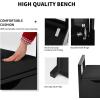 imageGiantex Shoe Storage Bench with Cushion Entryway Storage Benches End of Bed Bench for Bedroom Wood Shoe Bench with Seat 34quot L15quot W19quot H BlackBlack
