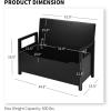 imageGiantex Shoe Storage Bench with Cushion Entryway Storage Benches End of Bed Bench for Bedroom Wood Shoe Bench with Seat 34quot L15quot W19quot H BlackBlack