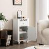 imageGiantex Storage Floor Cabinet WOne Cabinet TwoLayer Adjustable Shelves ampamp One Drawer Bathroom Cupboard Organizer Kitchen Collection Cabinet Shelf Nightstand End Table White 1 Drawer