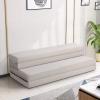 imageGiantex TriFold Folding Mattress Queen  4Inch Portable Sofa Bed with Washable Cover ampamp Handles HighDensity Foam Floor Couch for Adults Guest Bed for Camping Sleepovers GrayGrey
