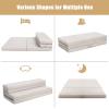 imageGiantex TriFold Folding Mattress Queen  4Inch Portable Sofa Bed with Washable Cover ampamp Handles HighDensity Foam Floor Couch for Adults Guest Bed for Camping Sleepovers GrayGrey