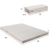 imageGiantex TriFold Folding Mattress Queen  4Inch Portable Sofa Bed with Washable Cover ampamp Handles HighDensity Foam Floor Couch for Adults Guest Bed for Camping Sleepovers GrayGrey