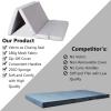 imageGiantex TriFold Folding Mattress Queen  4Inch Portable Sofa Bed with Washable Cover ampamp Handles HighDensity Foam Floor Couch for Adults Guest Bed for Camping Sleepovers GrayGrey