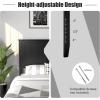 imageGiantex Twin Bed Headboard Flat Panel with Predrilled Holes for Height Adjustment Thickened Wooden Backboard BlackBlack